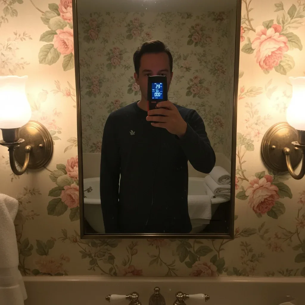 Customer review photo — ERICKHILL monitor in bathroom setting